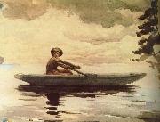 Winslow Homer Boating people painting
